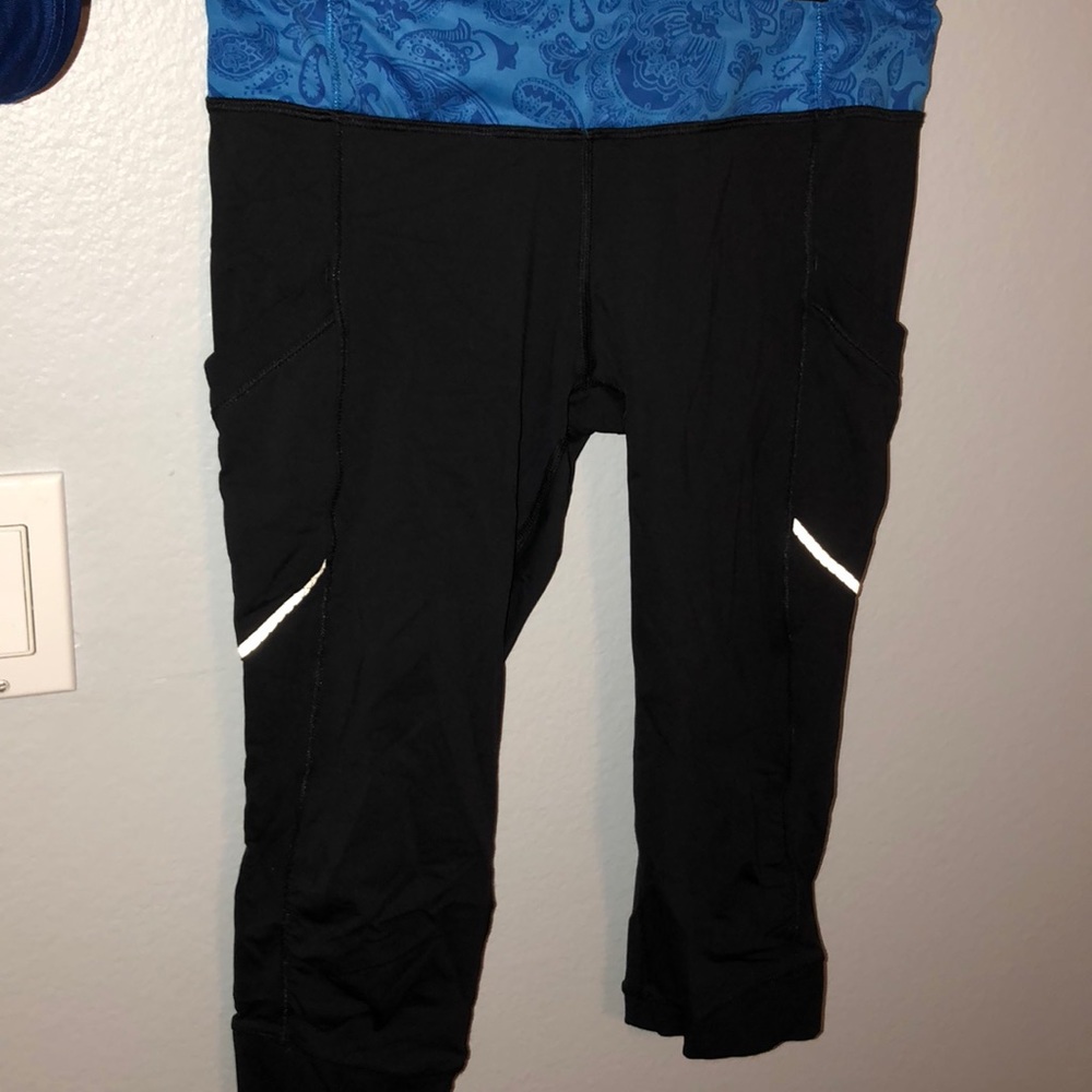 lululemon athletica Black and Blue Leggings